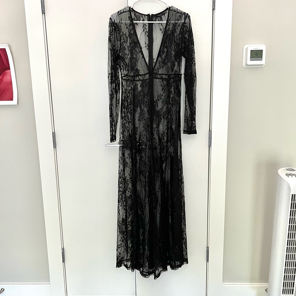 forever 21 sheer lace maxi dress